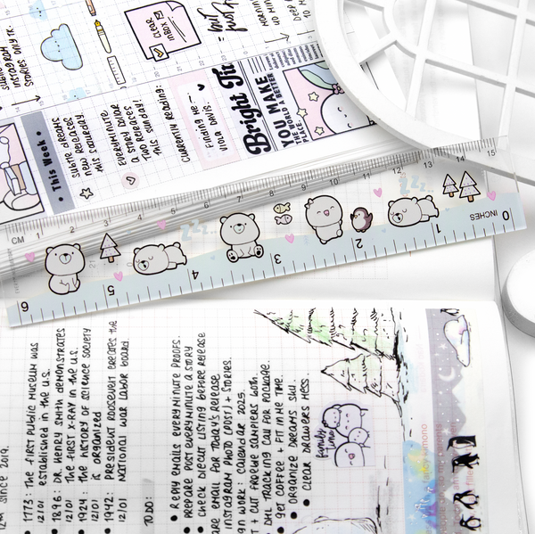 Polar bear Beanie acrylic ruler -Limited Stock! Limit 2/order