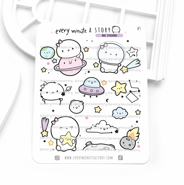 PRE-SALE! Stardust big stickers, constellation Beanie