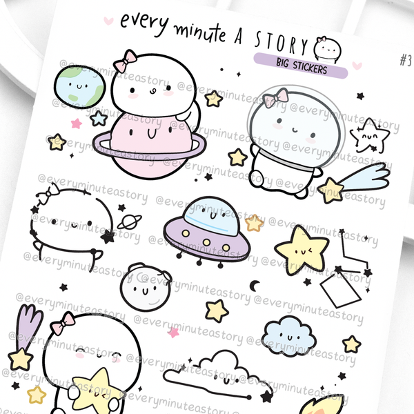 PRE-SALE! Stardust big stickers, constellation Beanie