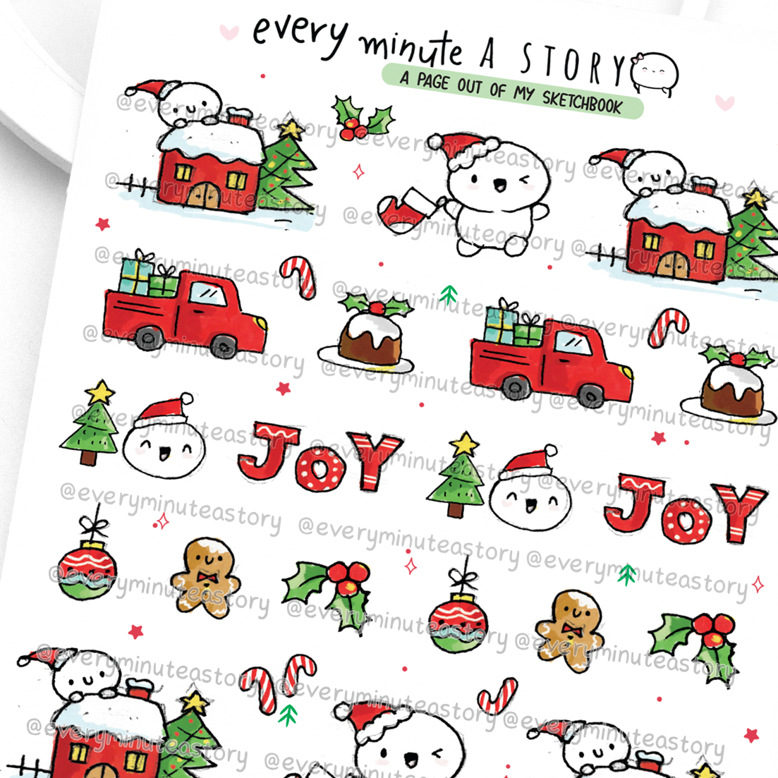 Christmas sketches -Low stock!