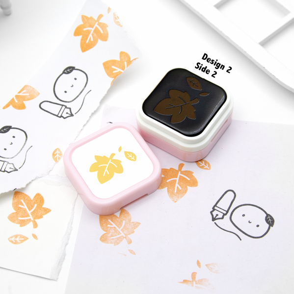 Golden moments, fall self inking stamp, double sided- Limited Stock, limit 1/order