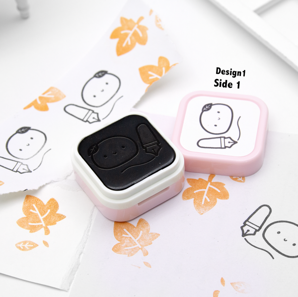 Golden moments, fall self inking stamp, double sided- Limited Stock, limit 1/order