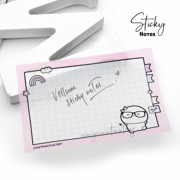 Nerdy Beanie- vellum sticky notes - LOW STOCK! Limit 3/order