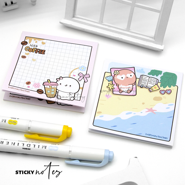 Barefoot & Happy summer sticky notes set - Limited Stock! Limit 2/order