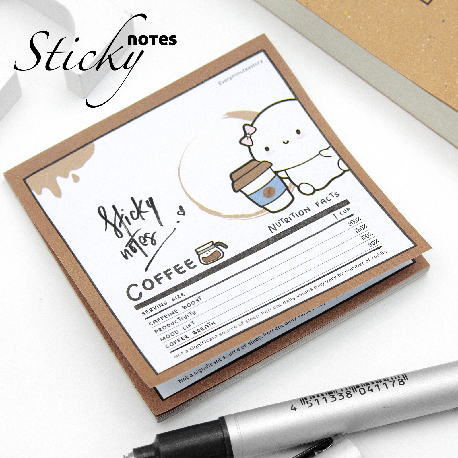 Coffee person Beanie sticky notes- Limited Stock!