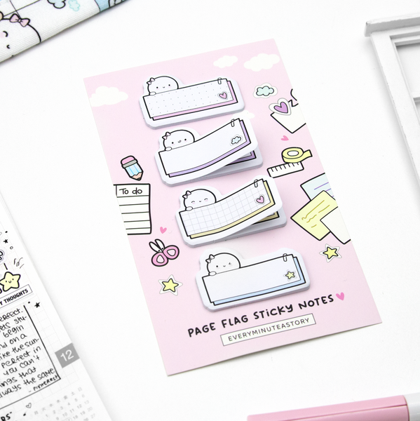 Page flag sticky notes set of 4 -Limited Stock, limit 2/order