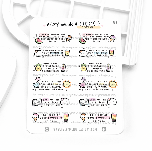 High tides, good vibes summer quotes stickers, vacation