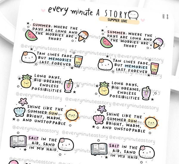High tides, good vibes summer quotes stickers, vacation