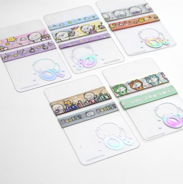 Beanie washi samples set of 5 -Limited Stock, limit 1 set/order