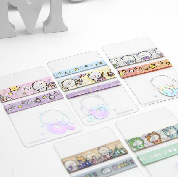 Beanie washi samples set of 5 -Limited Stock, limit 1 set/order