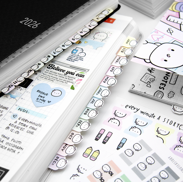 Planner tabs Vol.2-monthly, deco- Limited Stock!