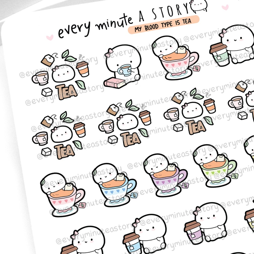 Making Tea Sticker Tea lover stickers – Every Minute A Story