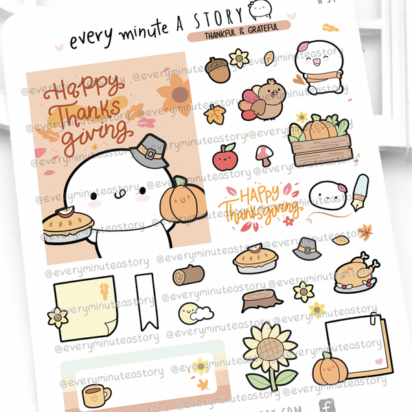 Thanksgiving planner stickers
