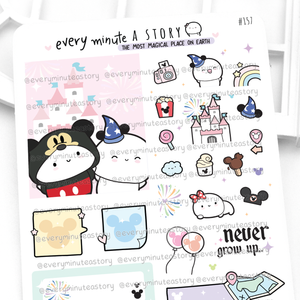 The most magical place on earth planner stickers, theme park