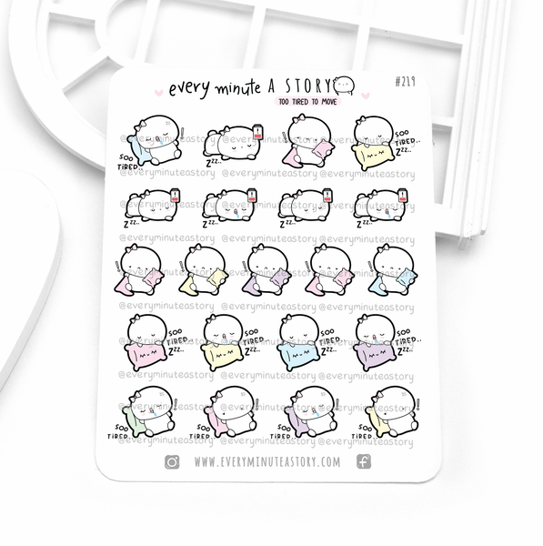 Tired, exhausted, drained Beanie stickers, long day, work