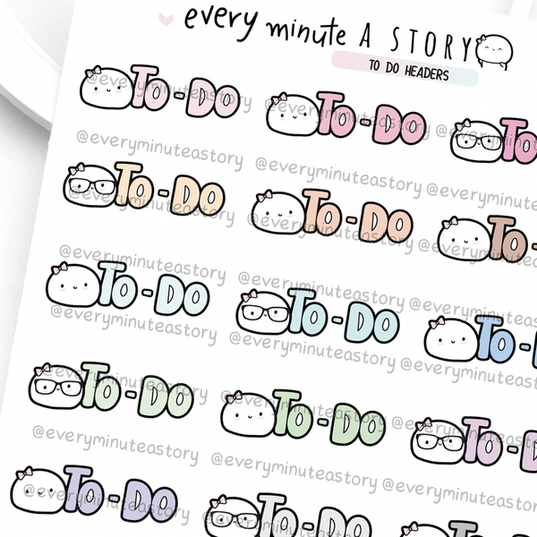 Pastel "to-do" headers