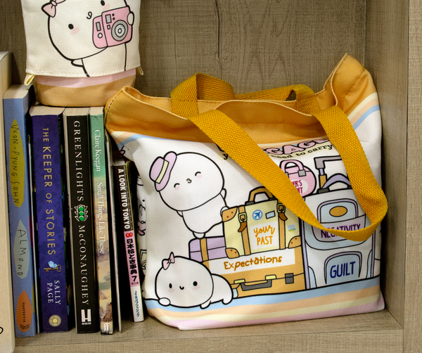 Baggage- Beanie cotton canvas tote, travel- Limited stock, Limit 1/order