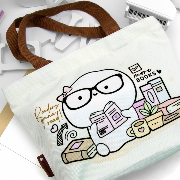 Reader's gonna read Beanie cotton canvas tote- Limited stock, Limit 1/order