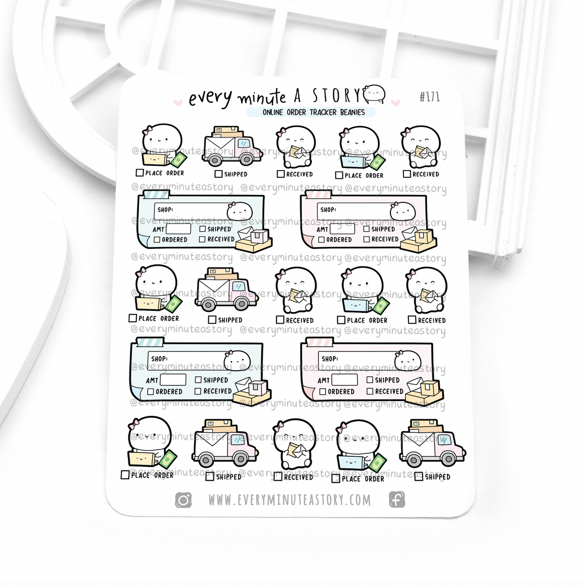 Sticker Line Tracking Online order tracker planner stickers – Every Minute A Story