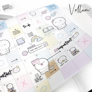 Monthly planner vellum- Limited Stock! Limit 2/order