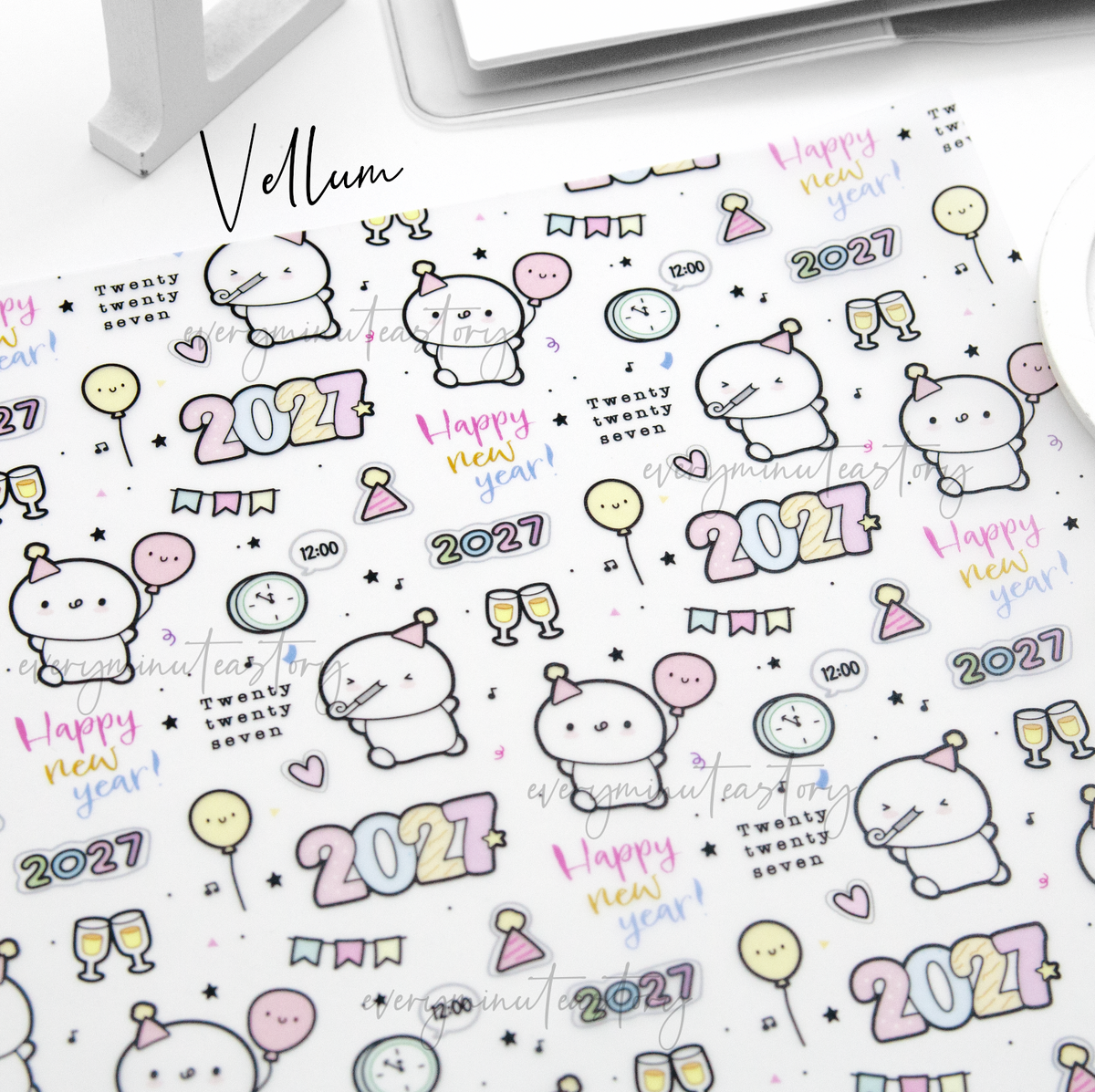 Notebook Spring Png Sticker Happy new year 2027 Beanie vellum- Limited Stock! Limit 3/order – Every ...