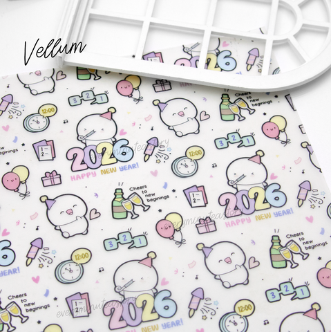 Happy new year 2026 Beanie vellum- Limited Stock! Limit 2/order
