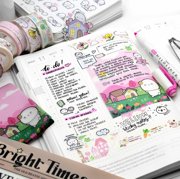 Chasing floral dreams vellum sticky notes -Limited stock! Limit 2/order