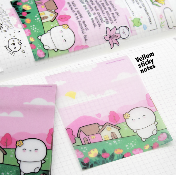 Chasing floral dreams vellum sticky notes -Limited stock! Limit 2/order