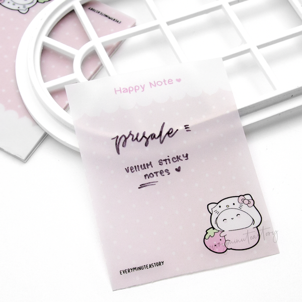 Happy note- HK vellum sticky notes- LOW STOCK! Limit 2/order