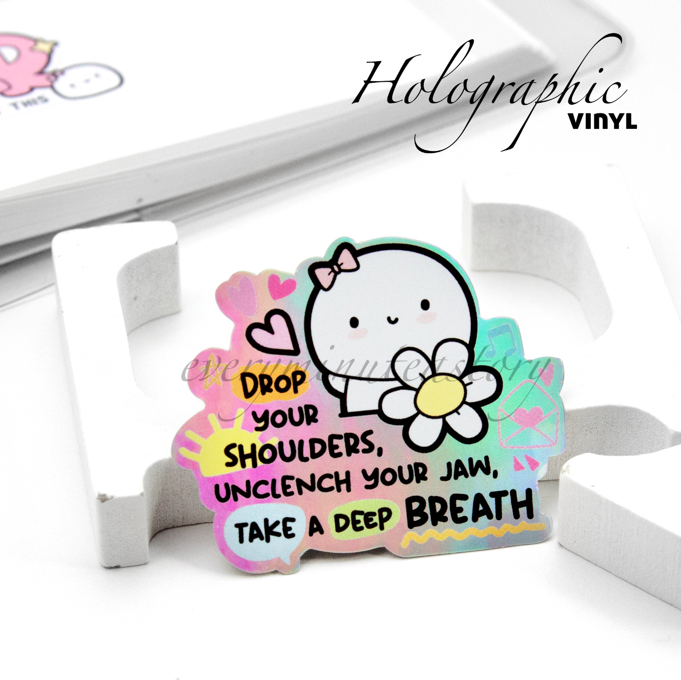 Take a deep breath, Beanie vinyl sticker-Limited Stock!