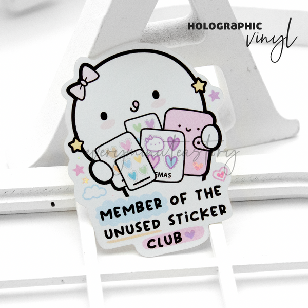 Unused sticker club Beanie glitter vinyl sticker -Limited Stock!