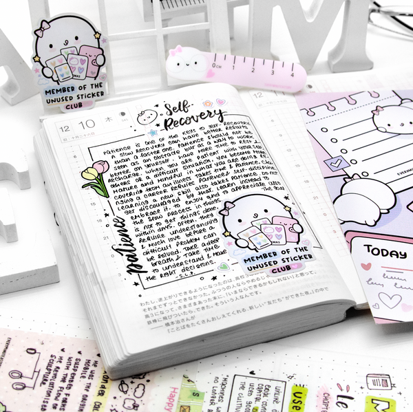 Unused sticker club Beanie glitter vinyl sticker -Limited Stock!