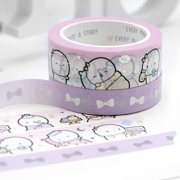 Sick Day Beanie silver/holo foil washi - LIMITED STOCK! LIMIT: 2/order