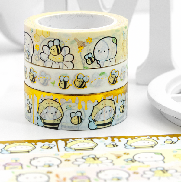 Buzzing with cuteness, honey bee washi- LIMITED STOCK! LIMIT: 2/order