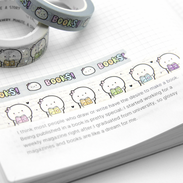 Never stop reading, rainbow books washi | LIMITED STOCK! LIMIT: 2/order