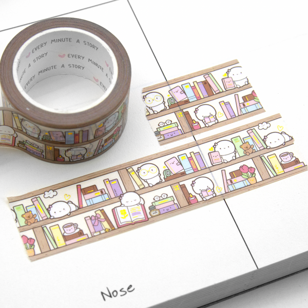 Beanie's bookshelf wide washi- LIMITED STOCK! LIMIT: 2/order