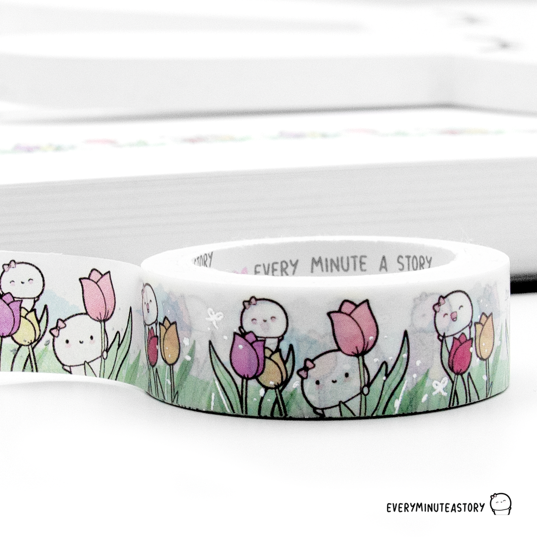 Tiptoe through the tulips washi, silver foil | LIMITED STOCK! LIMIT: 1/order