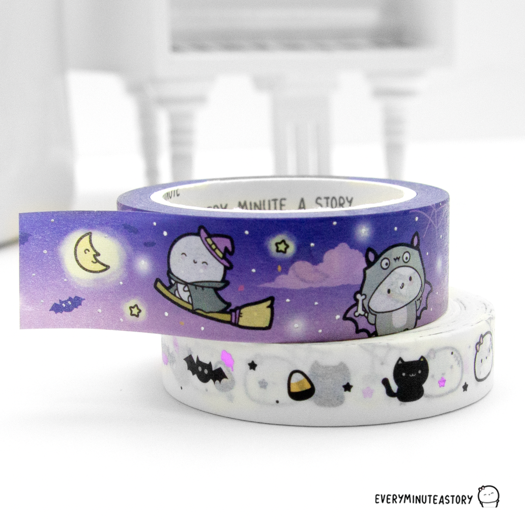 Witchy Witch washi set of 2, silver/purple foil | LIMITED STOCK! LIMIT: 1/order