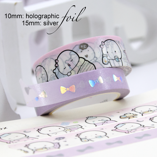 Sick Day Beanie silver/holo foil washi - LIMITED STOCK! LIMIT: 2/order