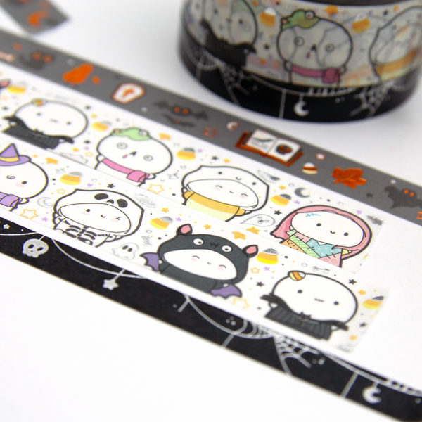 Trick or treat Beanie washi, halloween, orange foil  - Limited Stock, limit 2/order