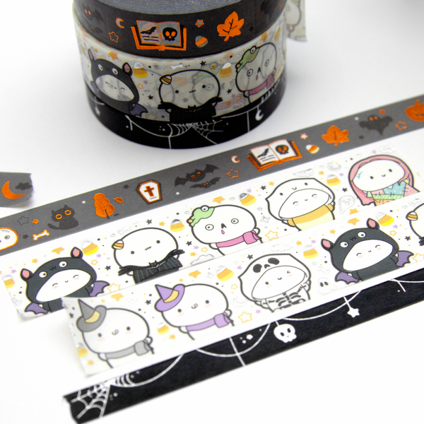 Trick or treat Beanie washi, halloween, orange foil  - Limited Stock, limit 2/order