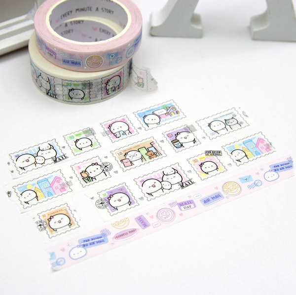 Pretty Paper Postage Beanie washi set of 2 - Limited Stock, limit 2/order