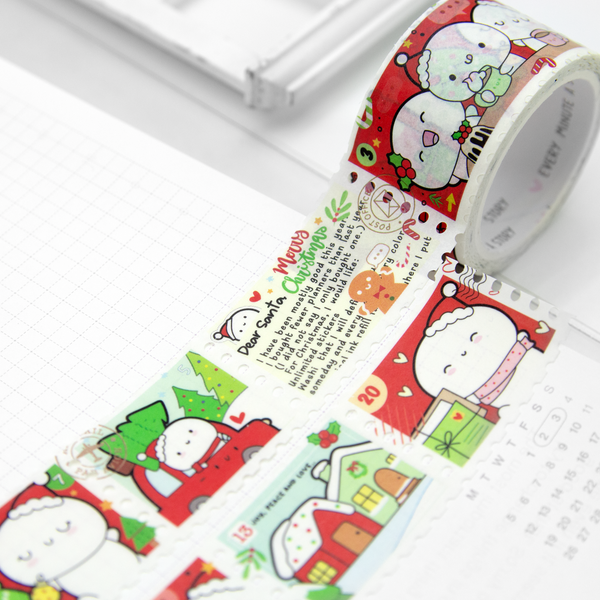 Christmas stamps, wide washi- Limited Stock, limit 2/order
