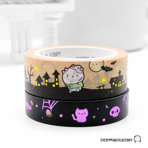 Zombieland washi Set of 2, silver/purple foil | LIMITED STOCK! LIMIT: 1/order