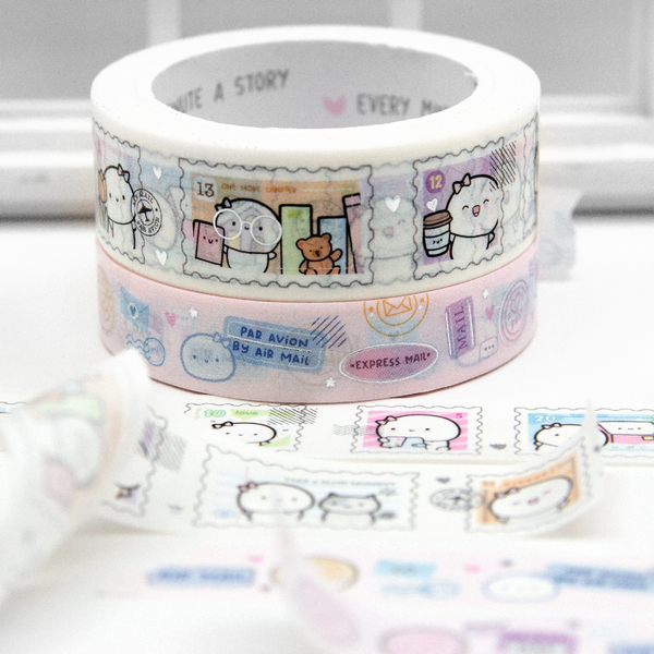 Pretty Paper Postage Beanie washi set of 2 - Limited Stock, limit 2/order