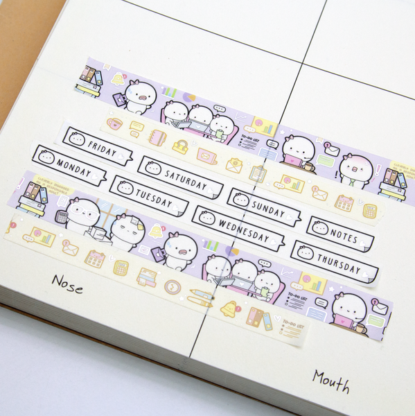 Office hour Beanie washi set of 3- LIMITED STOCK! LIMIT: 2/order