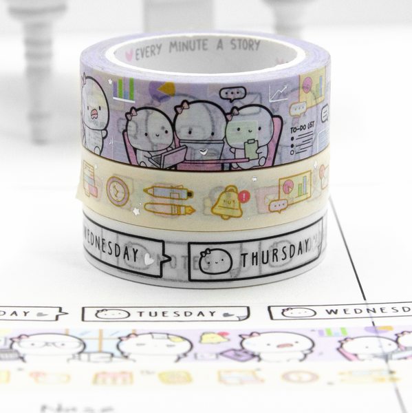 Office hour Beanie washi set of 3- LIMITED STOCK! LIMIT: 2/order