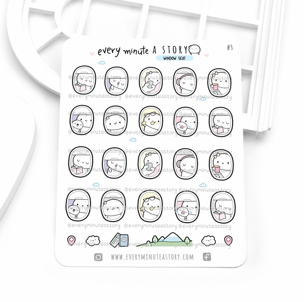 PRE-SALE! Window seat Beanies stickers