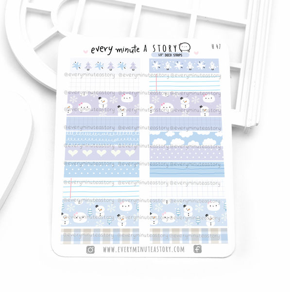 Deco washi strip planner stickers, hobonichi cousin, weeks, Vol.2