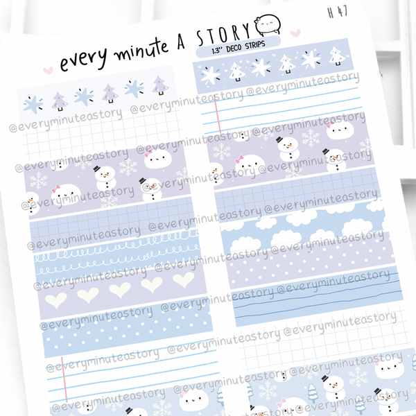 Deco washi strip planner stickers, hobonichi cousin, weeks, Vol.2